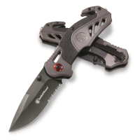 Smith & Wesson Spring Assisted Folding Knife with Seat Belt Cutter