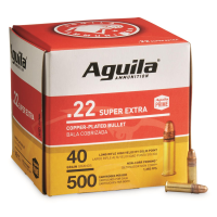 Aguila Super Extra High Velocity .22LR CPSP 40 Grains 500 Rounds
