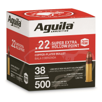 Aguila Super Extra High Velocity .22LR CPHP 38 Grain 500 Rounds