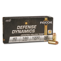 Fiocchi Shooting Dynamics .40 S&W JHP 180 Grain 50 Rounds