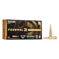 Federal Premium Gold Medal .224 Valkyrie 90 Grain Sierra MatchKing BTHP 20 Rounds
