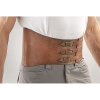 French Military Surplus Motorcycle Leather Back Brace Like New