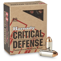Hornady Critical Defense .40 S&W FTX 165 Grain 20 Rounds