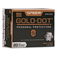 Speer Gold Dot 9mm GDHP 115 Grain 20 Rounds