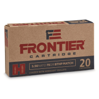 Hornady Frontier Cartridge 5.56x45mm NATO BTHP Match 75 Grain 20 Rounds