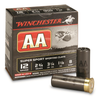 Winchester AA Super Sport Sporting Clays 12 Gauge 2 3/4" 1 1/8 oz. Shot Shells 25 Rounds