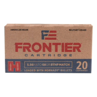 Hornady Frontier Cartridge 5.56x45mm NATO BTHP Match 68 Grain 20 Rounds