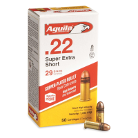 Aguila Super Extra High Velocity .22 Short CPRN 29 Grain 50 Rounds