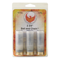 Phoenix Rising Ball & Chain 12 Gauge 2 3/4" (2) .60-cal. Connected Balls 3 Rounds