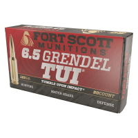 Fort Scott Tumble Upon Impact Ammo 6.5mm Grendel SCS 123 Grain 20 Rounds