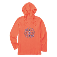 Life is Good Women's Floral Bee Mandala Crusher Lite Hoodie