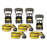 Stanley Heavy Duty 1.5"w. x 16'l. Ratchet Strap 4 Pack
