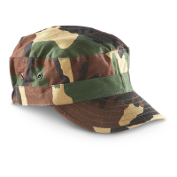 Italian Military Surplus Woodland Camo Patrol Caps 3 Pack New
