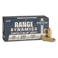 Fiocchi Range Dynamics .45 Colt FMJ 255 Grain 50 Rounds