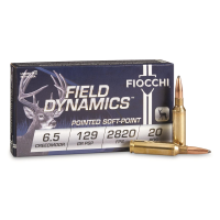 Fiocchi Field Dynamics 6.5mm Creedmoor PSP 129 Grain 20 Rounds