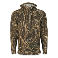 Drake Waterfowl Men's Breathelite Quarter-Zip Camo Hoodie