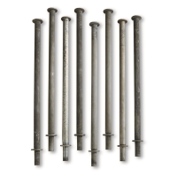 Italian Military Surplus Steel Tent Poles 8 Pack Used