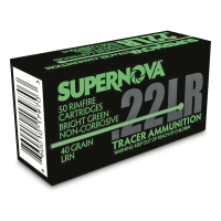 Supernova Green Tracer Ammo .22LR LRN 40 Grain 50 Rounds