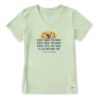Life is Good Women's I'll Be Watching You Short Sleeve Crusher Tee