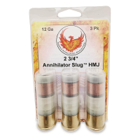 Phoenix Rising Annihilator Slug 12 Gauge 2 3/4" 485-gr. Half Metal Jacket Slug 3 Rounds