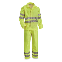 Italian Municipal Surplus Hi Vis Rain Suit Set with Bag New
