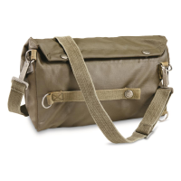 Swiss Military Surplus Rubberized Nylon Shoulder Bag Used