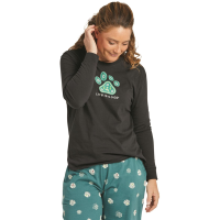 Life is Good Women's Holiday Nordic Paw Snuggle Up Relaxed Long Sleeve