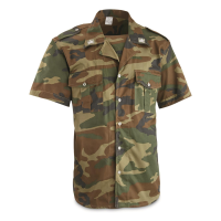 Italian Military Surplus Short Sleeve Camo Field Shirt New