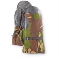 Dutch Military Surplus Canvas/Leather Mittens New