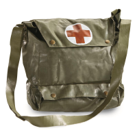 Czech Military Surplus Medical Rubberized Shoulder Bag Used