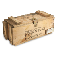 U.S. Military Surplus Wood Ammo Crate 21" x 9" x 9" Used