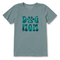 Life Is Good Women's Groovy Dog Mom Crusher T-Shirt