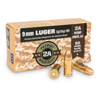 Patriot Sports 9mm Luger FMJ 124 Grain 50 Rounds