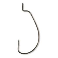 Eagle Claw Lazer Sharp Value Series Extra Wide Gap Worm Hook Platinum Black 15 Pack