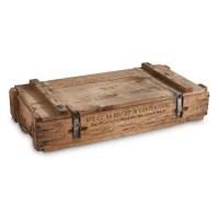 Italian Military Surplus Solid Wood Crate 34" x 16.75" x 6.75" Used