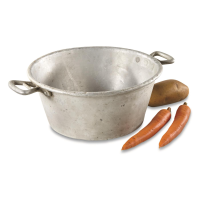 French Military Surplus Aluminum 8 Quart Cooking Pot Used