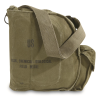 U.S. Military Surplus M17 Canvas Gas Mask Bag Used