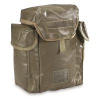 French Military Surplus 3.5L Rubber Gas Mask Bags 2 Pack Used