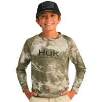 Huk Kids Mossy Oak Pursuit Long Sleeve Crew Tee