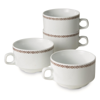 East German Army NVA Surplus Porcelain Soup Cups 4 Pack New