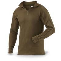 Italian Military Surplus Long Sleeve Quarter Zip Shirt New