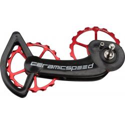 CeramicSpeed SRAM Mechanical 10/11-speed Oversized Pulley Wheel System: Coated, Alloy Pulley, Carbon Cage, Red