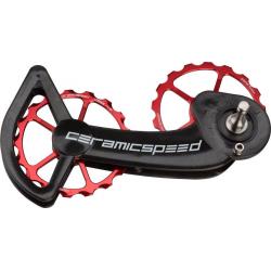 CeramicSpeed SRAM eTap Oversized Pulley Wheel System: Alloy Pulley, Carbon Cage, Red