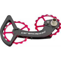 CeramicSpeed Shimano 10/11-speed Oversized Pulley Wheel System: Alloy Pulley, Carbon Cage, Red