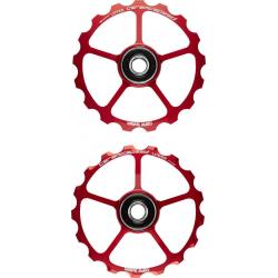 CeramicSpeed Spare Oversized Pulley Wheels: Alloy Red