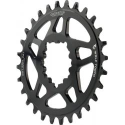 Wolf Tooth Powertrac Elliptical Drop-Stop Chainring: 28T,SRAM Direct Mount, 3mm Offset, For Boost Chainline, Powertrac Elliptical