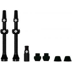 Muc-Off Tubeless Valve Kit: Black, fits Road and Mountain, 60mm, Pair