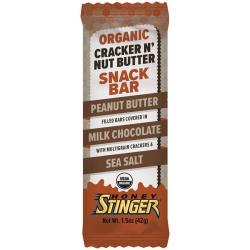 Honey Stinger Cracker N' Nut Butter Snack Bars: Peanut Butter Milk Chocolate, Box of 12