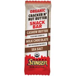 Honey Stinger Cracker N' Nut Butter Snack Bars: Cashew Butter Milk Chocolate, Box of 12