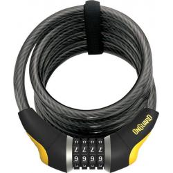 OnGuard Doberman Combo Cable Lock 6' x 12mm Gray/Black/Yellow